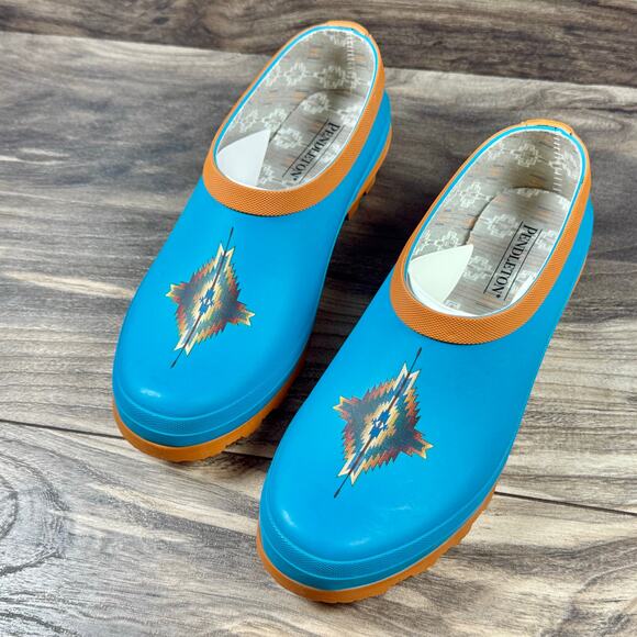 NIB Pendleton Pagosa Spring 9M Garden Rain Clogs Waterproof Turquoise - Picture 3 of 12